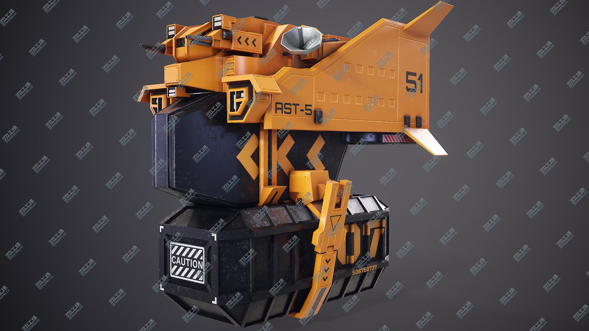 images/goods_img/202105073/3D Sci-Fi Cargo Loader Spaceship Military Edition model/1.jpg